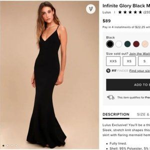 Lulus Infinite Glory Black Maxi Dress